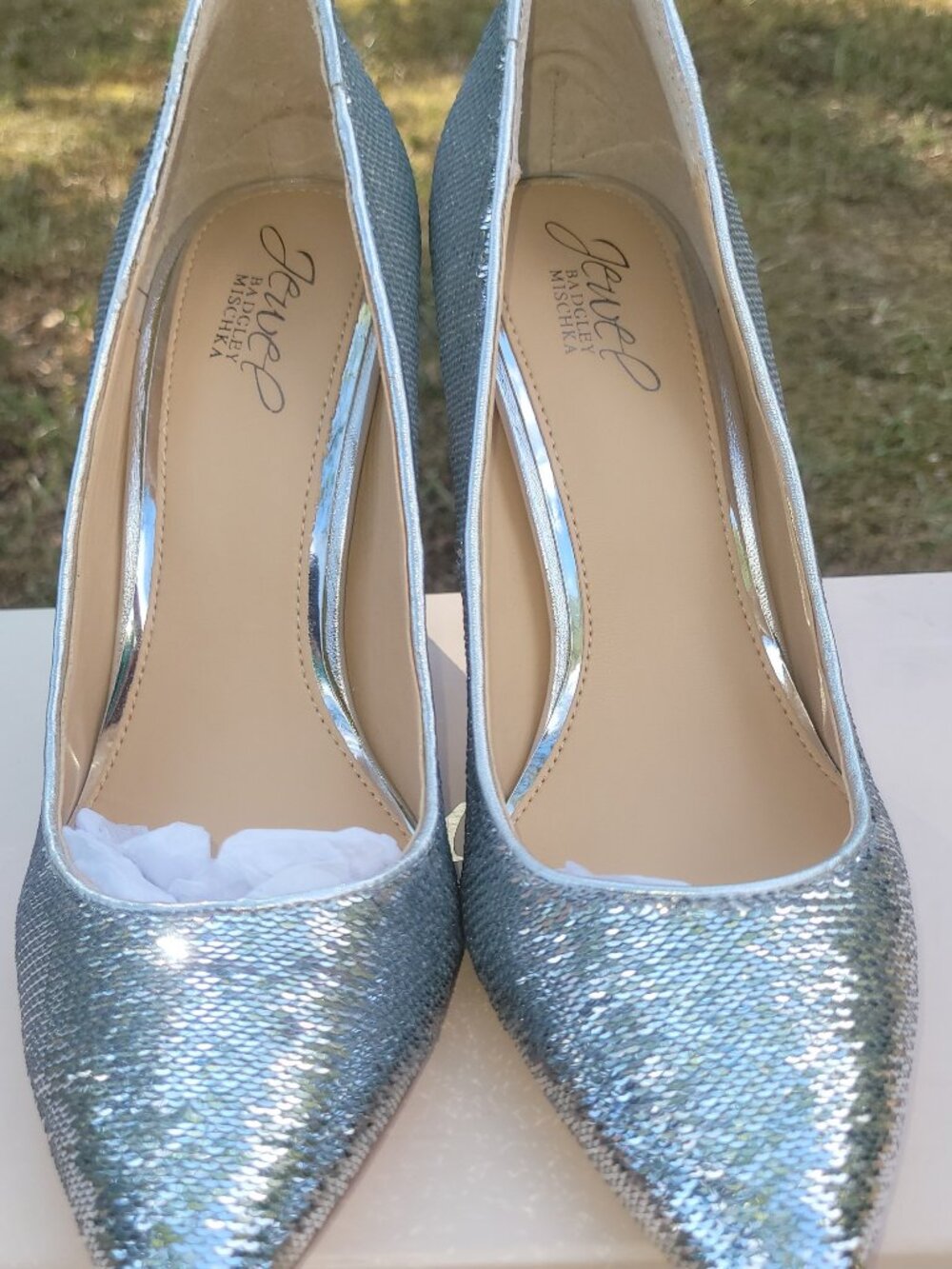 Jewel Badgley Mischka Luxury Sequin Heels